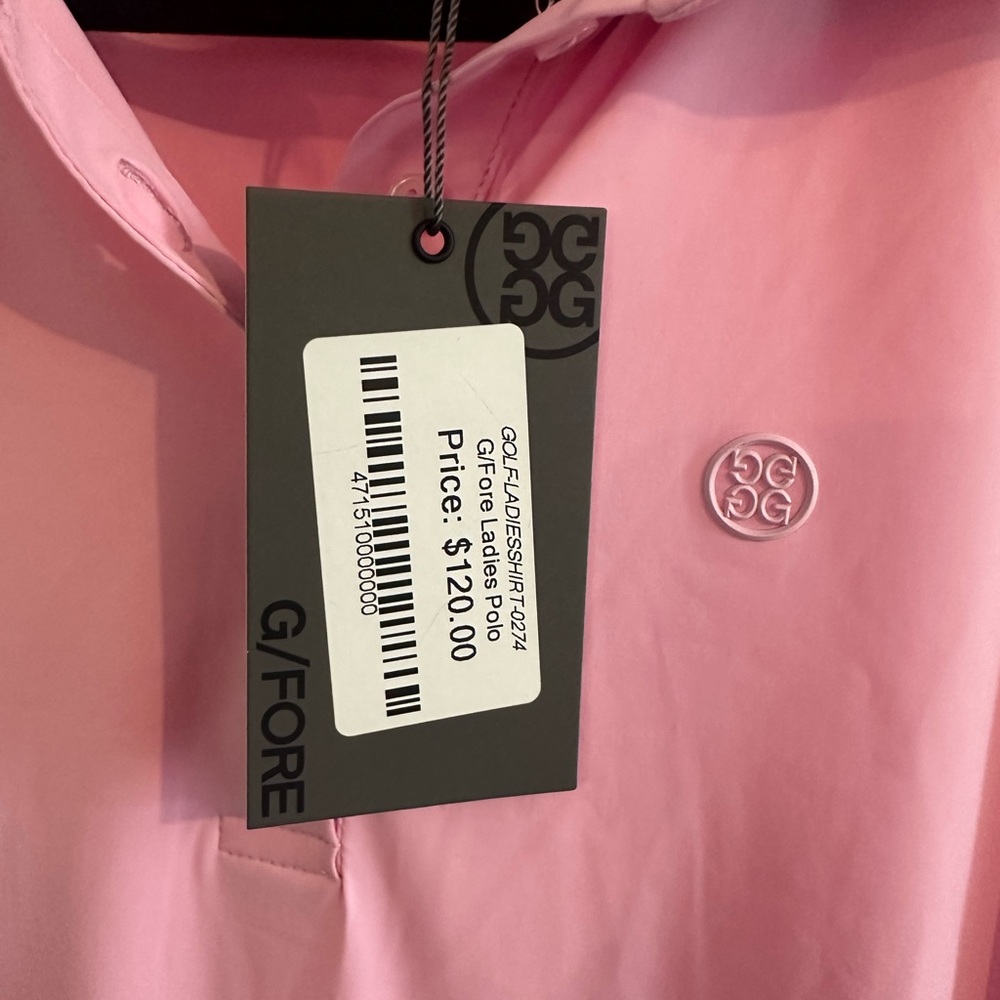 NWT! G/FORE Pink Medinah Country Club Shirt